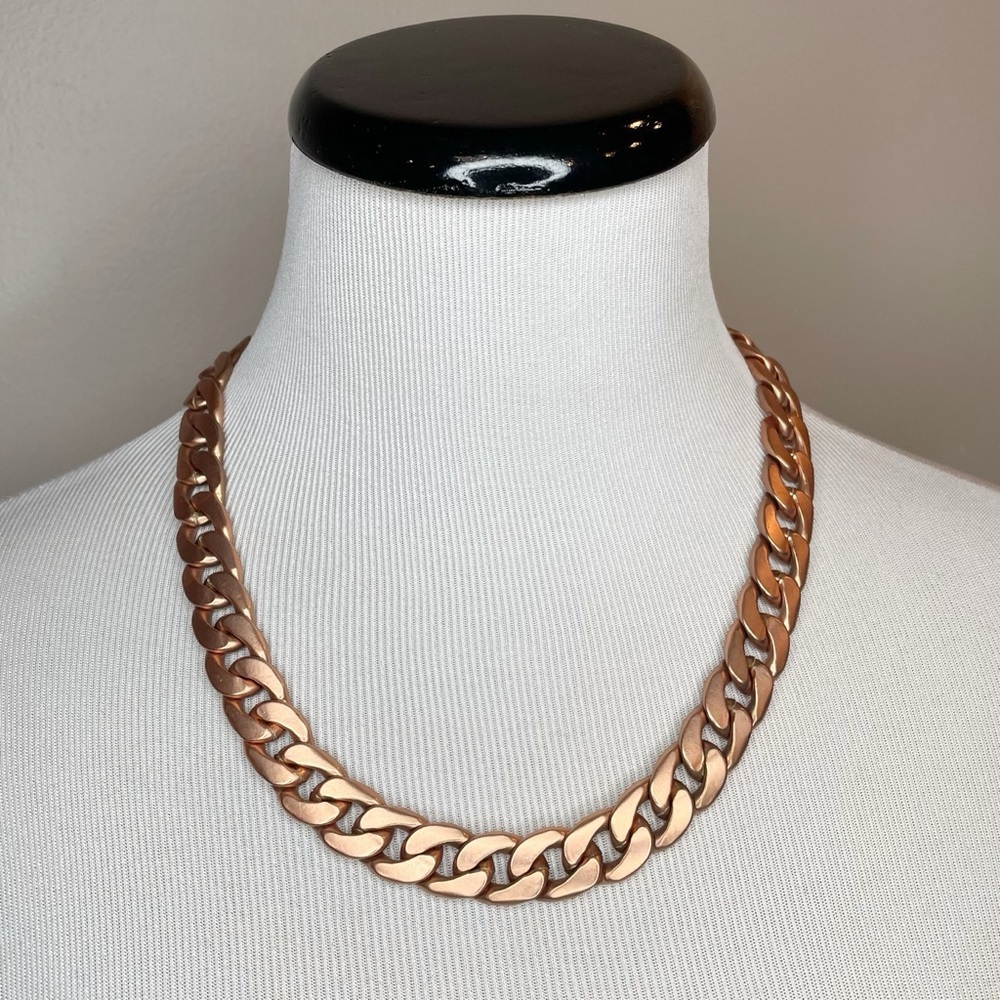 8 Other Reasons Heavy Chunky Link Chain Necklace Rose Gold Color